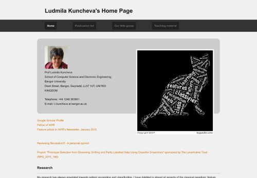 Ludmila Kuncheva&apos;s Home Page